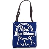 Pabst Blue Ribbon White Logo Tote Bag