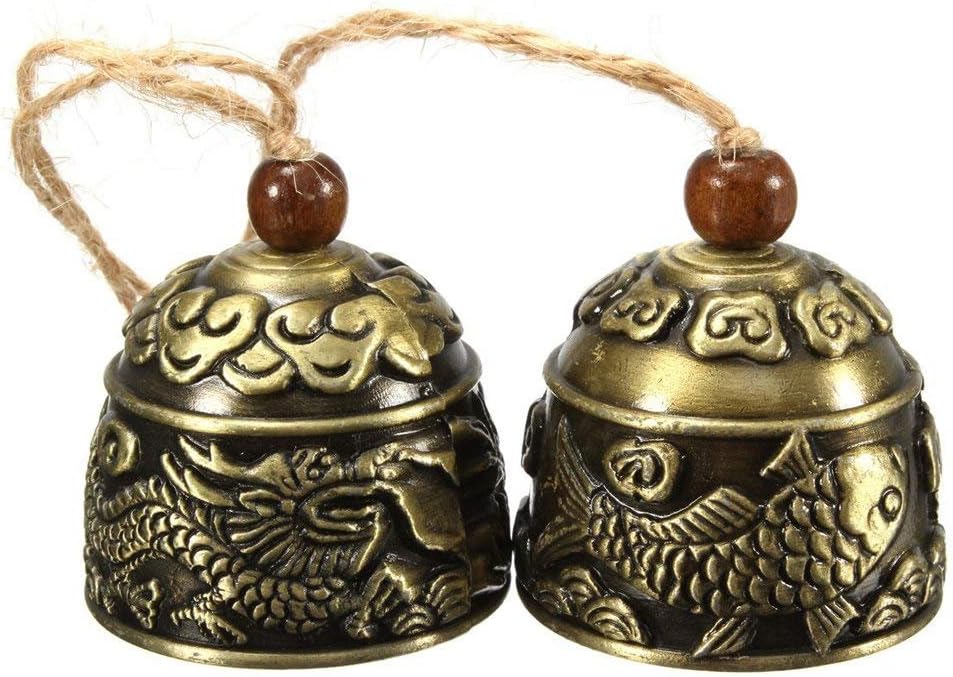 HiMo Vintage Dragon Fengshui Bell Toy Good Luck Bless for Home Garden Hanging Windchime Blessing Decoration Gift (Dragon) : Garden & Outdoor