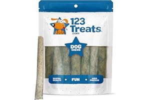 123 TREATS Fish Sticks Rolls for Dogs - 6 Inches (30 Count) Healthy Fish Dog Treats, Premium Chews for Dogs, Rich in Omega-3 Fatty Acids | Protein Chew with Health Benefits