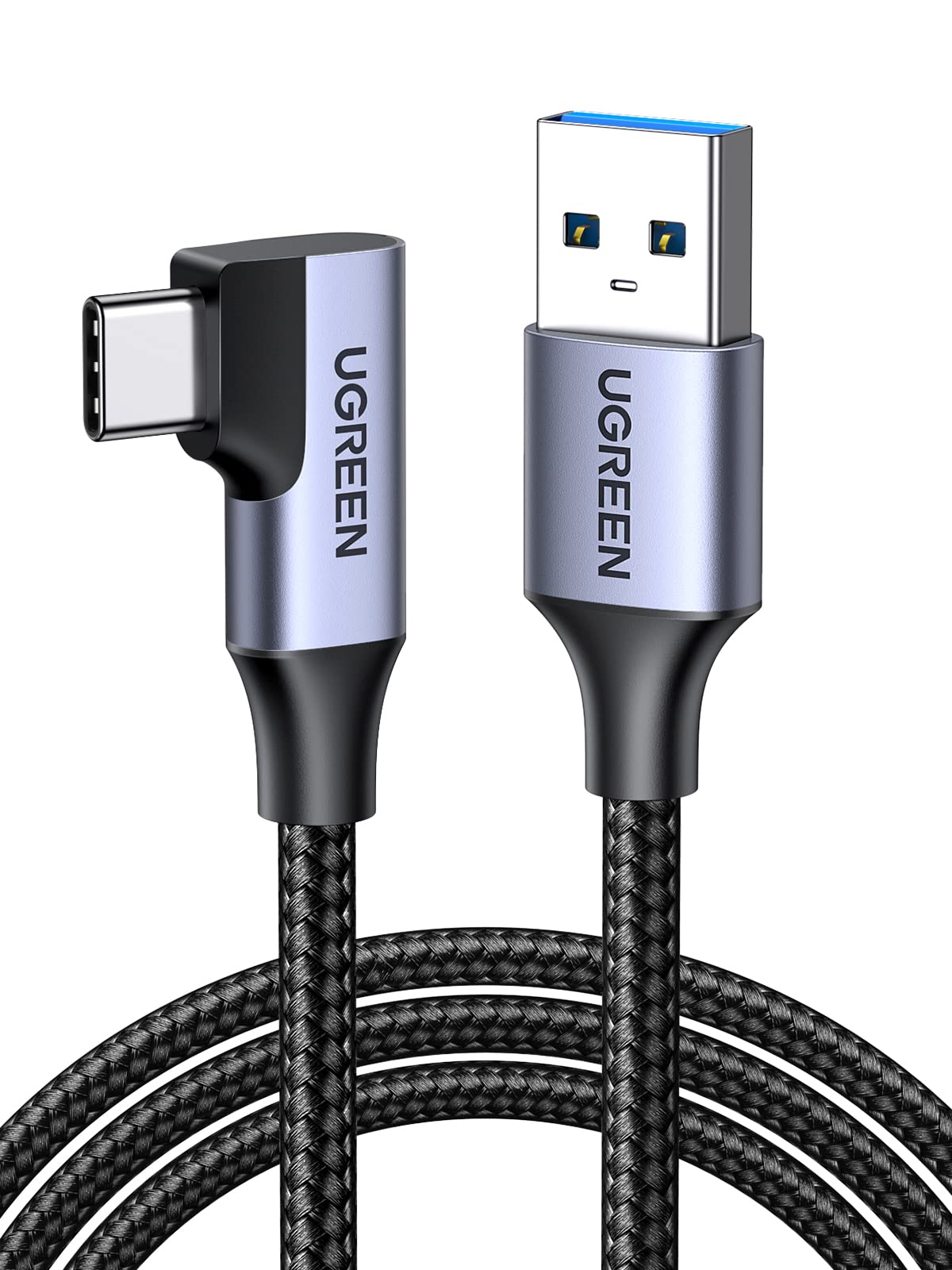 UGREEN USB Type C Cable, Type C Charger Fast Charging and Sync 5Gbps, Braided Nylon USB C Cable Compatible with Galaxy S21, S20, S10, Redmi Note 9, 8, Mi 10, 11, Huawei P40, P30 (1 Meter)