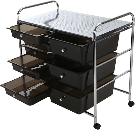 Amazon Com Mind Reader Storage Drawer Rolling Utility Cart 9
