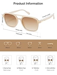 SOJOS Retro Aviator Sunglasses for Women Men,Trendy