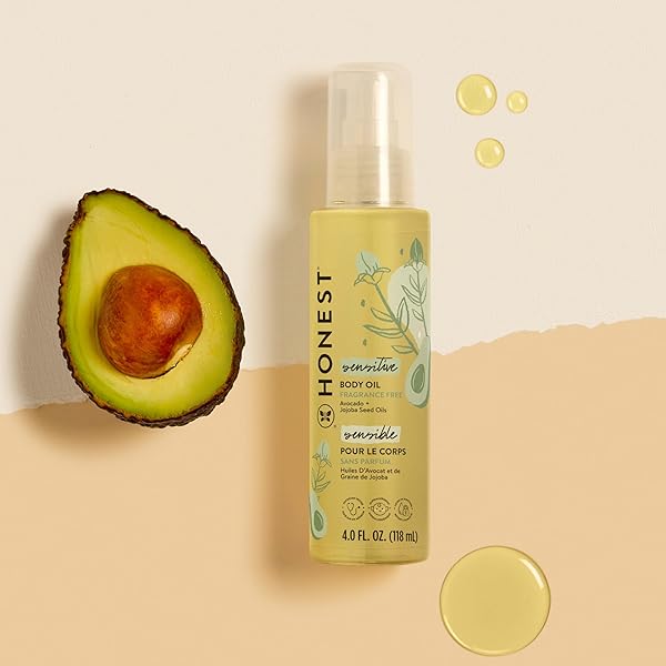 THE HONEST COMPANY FRAGRANCE FREE MOISTURIZING BODY OIL | NOURISH + SOOTHE BABY’S SKIN | PLANT-BASED, HYPOALLERGENIC, VEGAN | 4.0 FL OZ