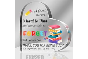 GREATINGREAT Teacher Appreciation Signs Acrylic Keepsake and Paperweight Gift for Women Teacher Thank You Gifts for Teacher Teacher Appreciation Week Gifts Teacher Birthday Gifts Best Teacher Gifts