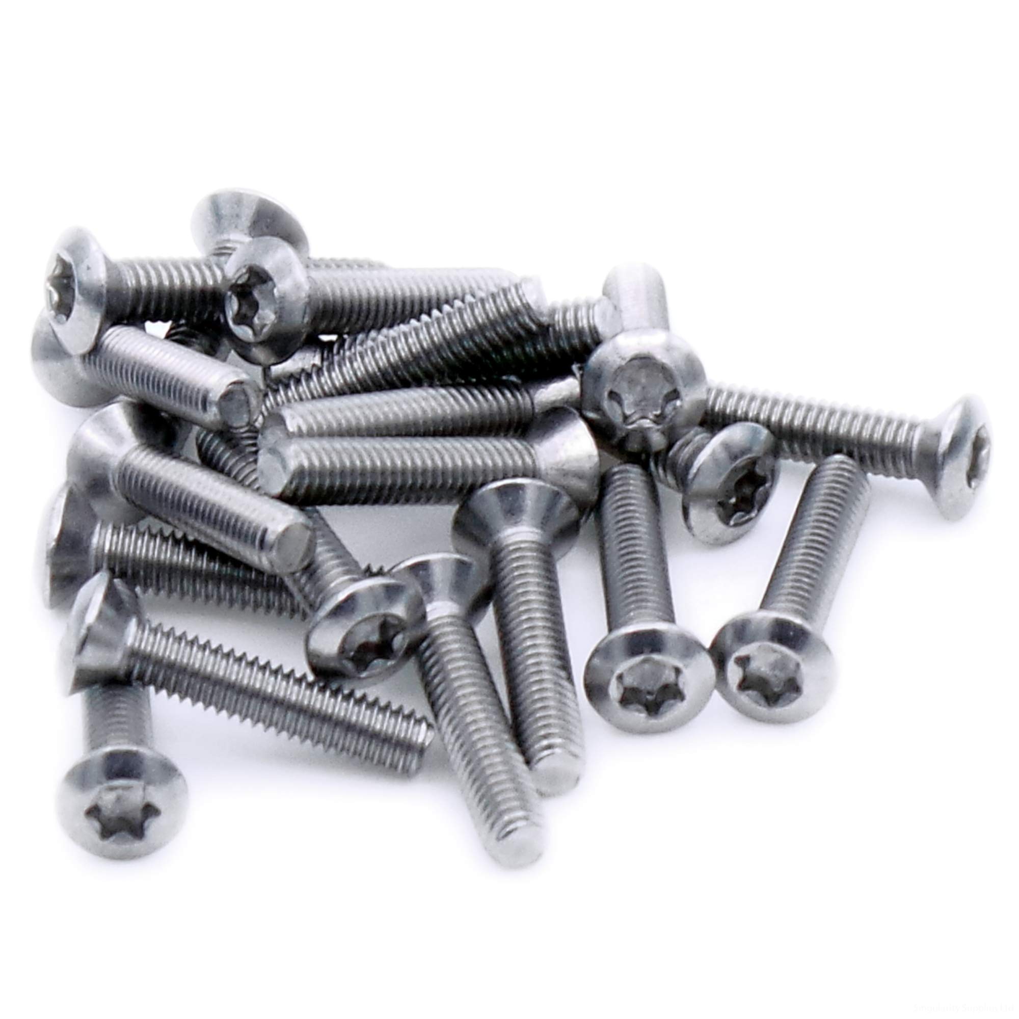 M2 (2mm x 12mm) TX Socket Raised Countersunk Machine Screw (Bolt) - Stainless Steel (A2) (Pack of 20)
