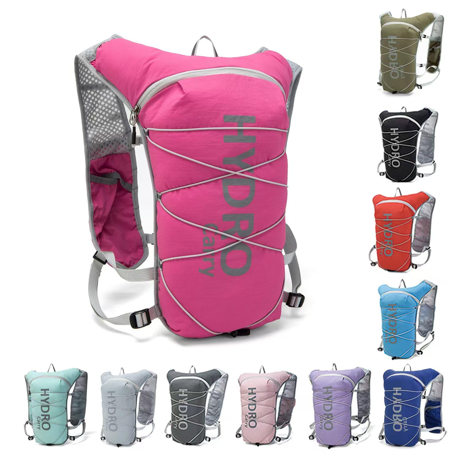 Photo 1 of Lightweight Running Vest for Women and Men Hydration Backpack Pack with 1.5L Water Bladder Bag for Hiking Trail Running Gear Cycling Marathon (Hot Pink)