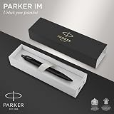 Parker IM Ballpoint Pen Matte Black with Black Trim Medium Point Blue Ink view 2