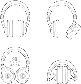 Audio-Technica M40x Professional Monitor Headphones Black view 7