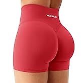 YEOREO Workout Shorts Womens Butt Lifting 4.5" Seamless Hidden Scrunch High Waist Gym Tummy Control Christiy Biker Shorts