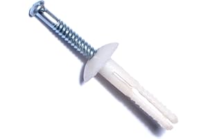 Hard-to-Find Fastener 014973285425 Nylon Mushroom Nail Drive Anchors, 3/16 x 1, Piece-100