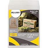Mr-Label 2”×4” Printable Natural Kraft Brown Label Sticker - for Mason Jars | Crafts | Candles | Candy | Party Favor | Gift Label - for Inkjet/Laser Printer (25 sheets/250 Labels)