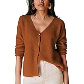 Lviefent Women Knit Cardigans Casual V Neck Long Sleeve Button Down Sweater Cardi Jumper Layer Top