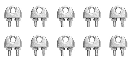 10 Pieces Stainless Steel 316 3 8 10mm Wire Rope Clip Marine Grade For 3 8 Wire Rope Amazon Com Industrial Scientific