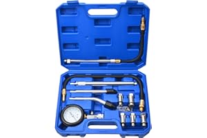 Petrol Gasoline Engine Cylinder Compression Tester Kit with M10 M12 M14 M16 M18