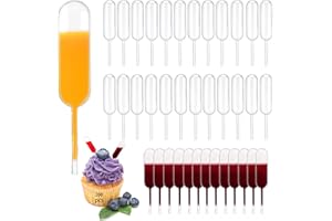 Cupcake Pipettes, Pipettes Plastic Droppers 200pcs Cupcake Droppers 4ml Plastic Clear Pipette for Cupcakes Chocolate Strawber