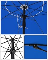 SONGMICS Parasol 160 cm UPF 50+ Tilt & Height Adjustable Beach Umbrella Blue view 6