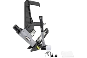 NuMax S50LSDH Pneumatic 2-in-1 15.5-Gauge and 16-Gauge 2" Dual Handle Flooring Nailer/Stapler
