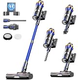 Cordless Vacuum Cleaner, Upgraded 650W 60KPA 70Mins Cordless Stick Vacuum Cleaner with Self-Standing and Touch Screen, Anti-tangle Wireless Vacuum, Vacuum Cleaners for Home/Pet Hair/Carpets/Floors