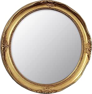 Spiegel - Spiegels - Wandspiegel - Industriële Spiegel - Spiegel Rond Goud 56 Cm Breed