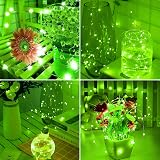 cshare Green Fairy Lights 5M Battery Operated 50 LEDs Silver Wire view 6