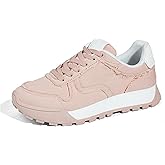 LUCKY STEP Women's Platform Canvas Sneaker Casual Lace-up Stylish Tennis Running Retro Classic Trainers Walking Fashion Sneakers