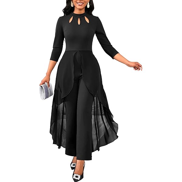 Amazon.com: VisiChenup Sexy Jumpsuit for Women Eyehole Mock Neck