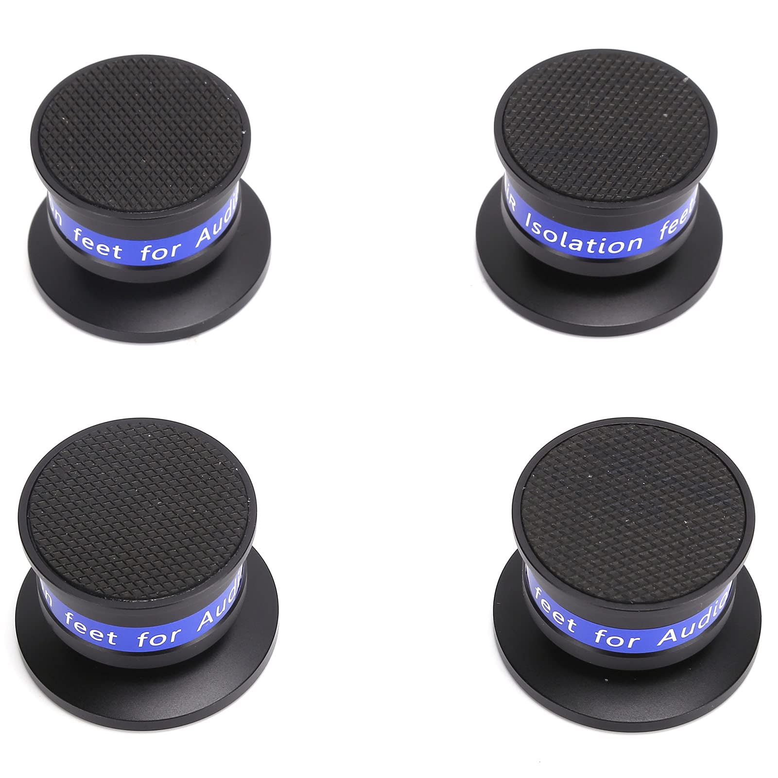 fasient1 4 Sets Speaker Spikes,Shockproof 45mmx33mm Isolation Feet Stand Speaker Spikes Pads Shock Base Pad for Amplifiers,Turntables,CD/DVD Players,Recorders,etc.(black)