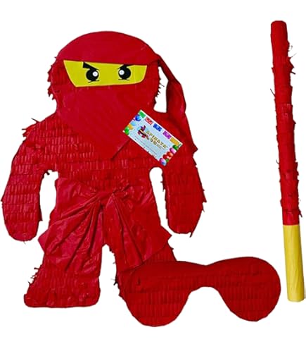 Pi&ntilde;ata Ninja Boland Per Feste | 33x10x45cm Con Apertura Per Caramelle E Giochi