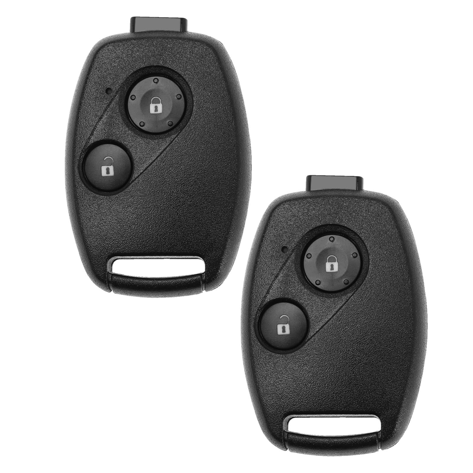 EMSea 2 Set 2 Button Remote Car Key Fob Replacement Compatible with Honda Civic Jazz Crv Insight Record Fit Frv Key Housings with Key Skin Black