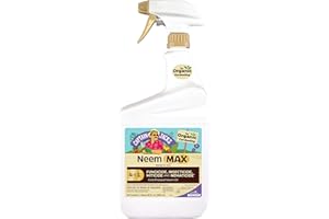 Bonide Captain Jack's Neem Max, 32 oz Ready-to-Use Spray Cold Pressed Neem Oil, Multi-Purpose Insecticide, Fungicide, Miticide and Nematicide for Organic Gardening