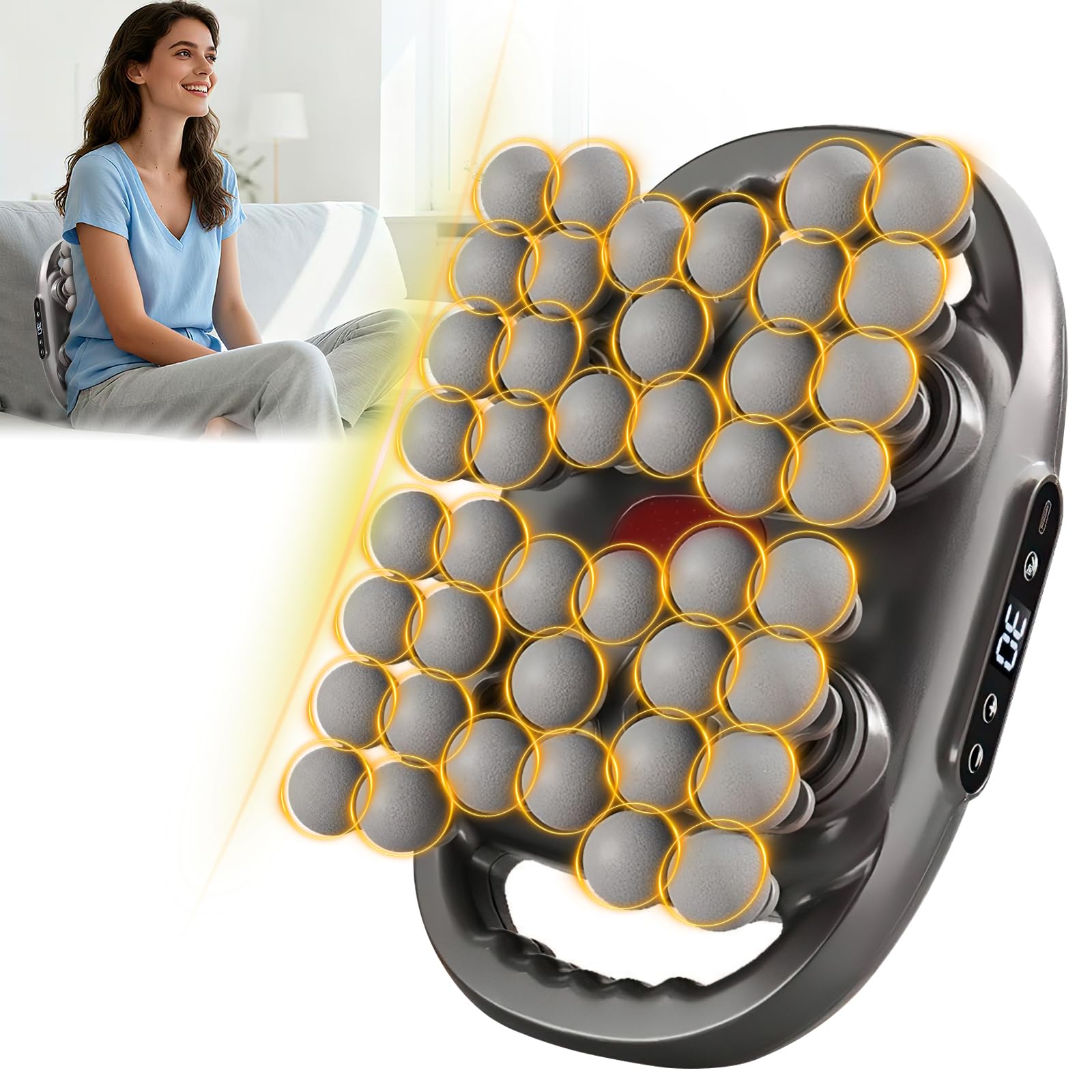 Photo 1 of Back Massager for Pain Relief Deep Tissue, 42 Head Massage Gun Deep Tissue with 9 Modes & 9 Levels, Electric Percussion Massager Gun for Pain Relief, Portable for Home & Office Use