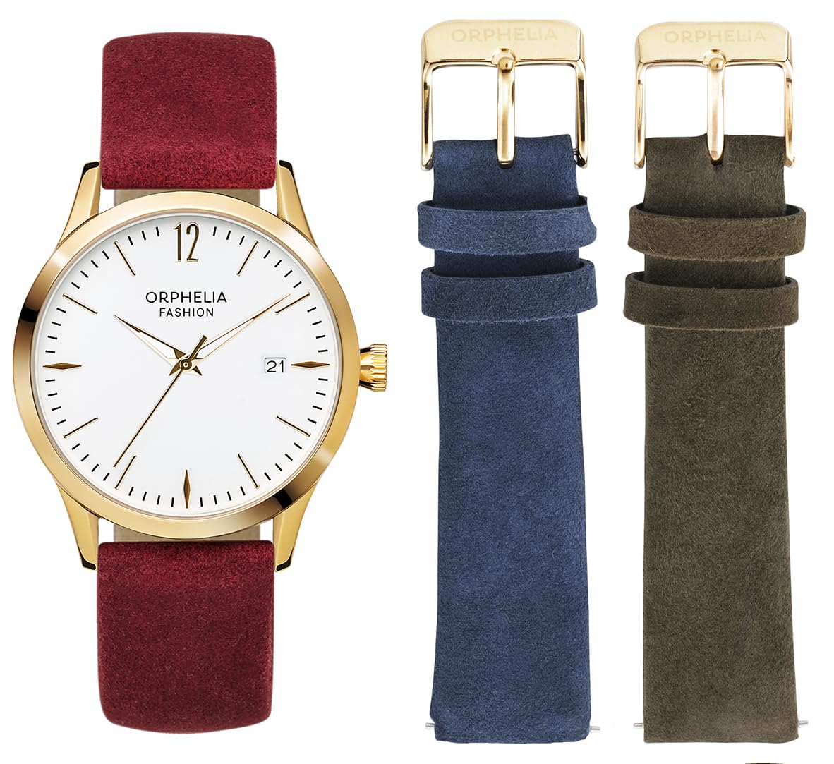 ORPHELIA Womens Analogue Classic Quartz Watch with Leather Strap OF714888