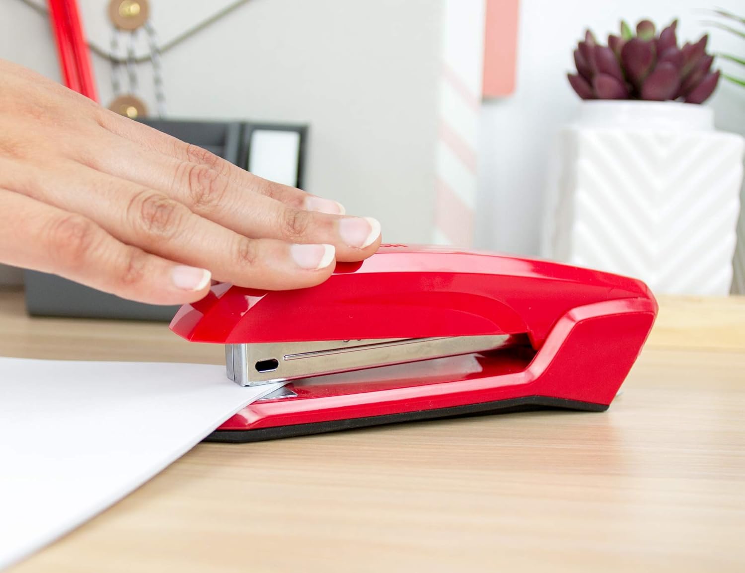 Bostitch Office B210R-RED Bostitch Ascend 3 in 1 Stapler with Integrated Remover & Staple Storage, Red (B210-Red) : Office Products