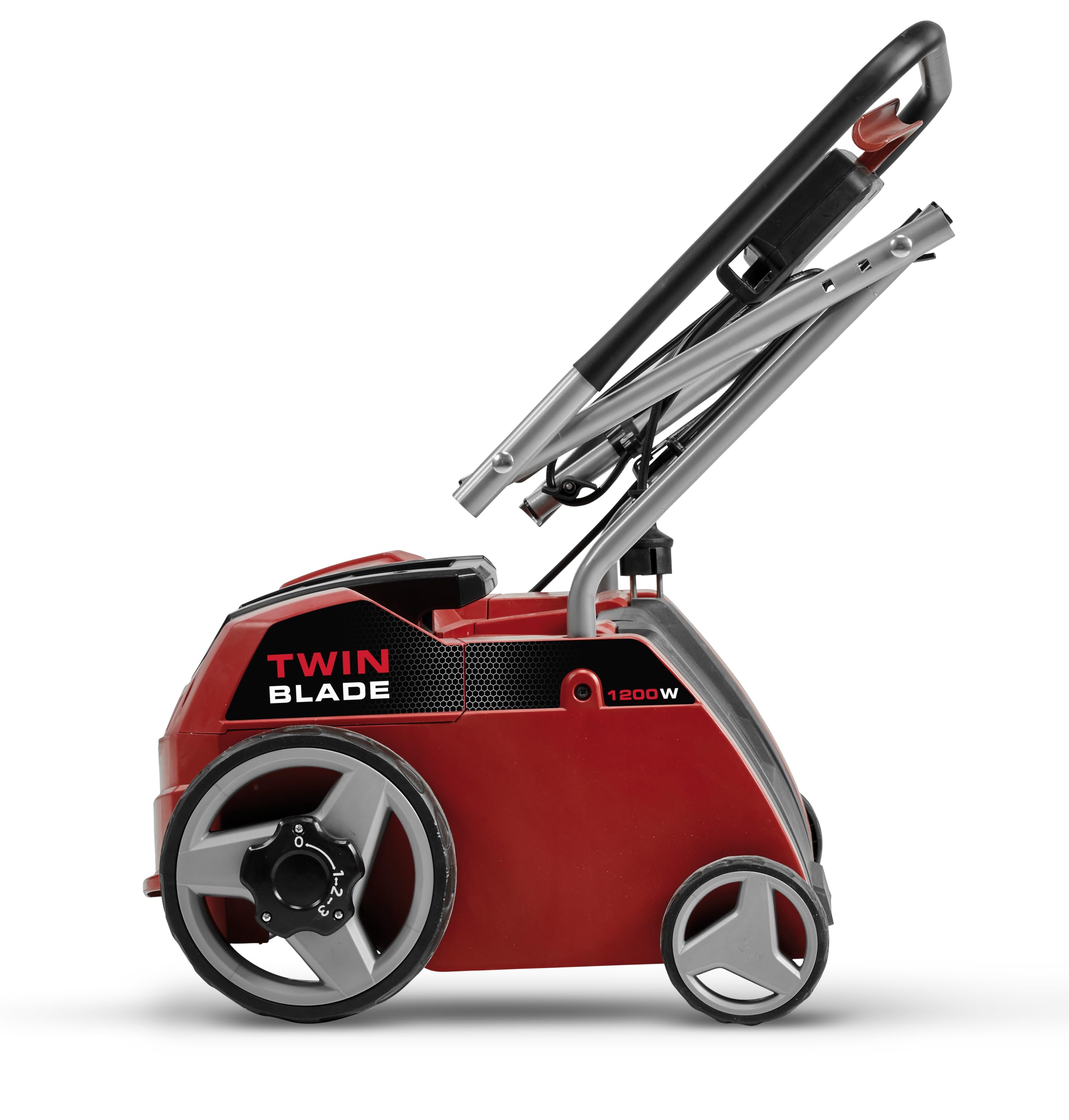 Einhell Elektro-Vertikutierer-Lüfter GC-SA 1231/1 (230 V, bis 300 m², 1.2 W, 28l Fangsack, kugelgelagerte Messerwalze + Lüfterwalze, 3 Stufen Arbeitstiefe, klappbarer Führungsholm) 3