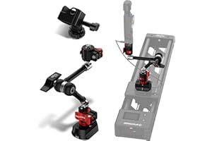 IFOOTAGE Pocket 3 Adapter for Shark Slider Nano 2 with 11'' Magic Arm, Integrating OSMO Pocket 3 and Shark Slider Nano 2 for 4 Axes Motions