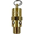 Brass, 1/4" NPT Industrial Hard Seat Safety Pressure Relief Valve, Made In The USA (145 PSI / 125 SCFM)