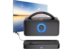 VigorKeeper 5.8 GHz Wireless TV Speakers for Hard of Hearing Seniors, Portable TV Speaker Amplifies TV Sound, 0ms Audio-Video Sync, 20Hrs+ Playback, HDMI(ARC)/AUX/RCA/Coax/Opt, All Cables Included