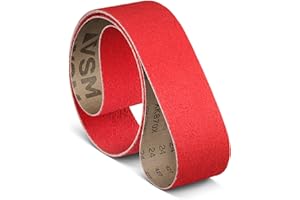 VSM 10-Pack - 3" x 18" 36 Grit (Coarse) - Ceramic Abrasive Belts, Tear-Resistant Flexible Cloth Backing, Durable, Hand-Held Machine Compatible Sanding Belts