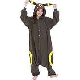 SAZAC Pokemon Umbreon Kigurumi - Adult Onesie Halloween Costume - Cosplay Jumpsuit Pajamas