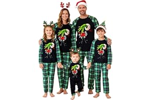 Manooby Christmas Pajamas for Family,Matching Christmas Pajamas Sets,Xmas Pjs for Women Men Dogs