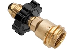 Aekops 100lb Propane Tank Adapter, Universal Fit POL Propane Tank Adapter Converts POL to QCC1, LP Tank Adapter Old to New Connection Type, Solid Brass