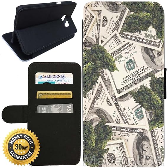 Amazon Com Flip Wallet Case For Galaxy S7 Make Money Smoke Weed - flip wallet case for galaxy s7 make money smoke weed with adjustable stand and