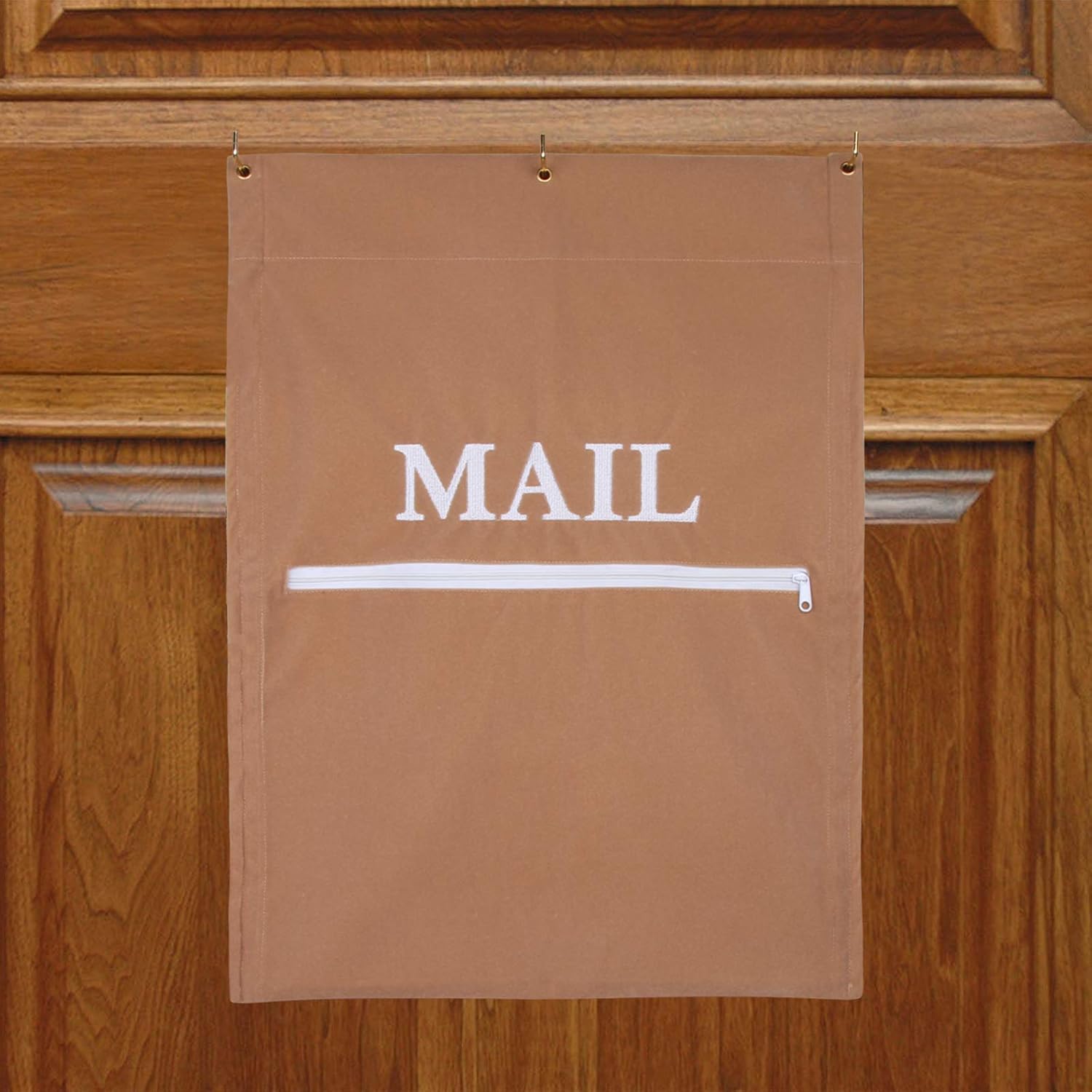 Mail Catcher Post Catcher Bag for Mail Slots Post Efficient Reduces drafts for Home Office and Garage Doors (Tan)…