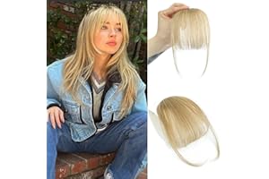 MOCA HAIR Clip In Bangs 100% Human Hair Bangs Clip In Hair Extensions Clip On Bangs Clip In Bangs Real Human Hair Fake Bangs