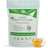 Laicuherb Organic 14 Day Colon Cleanse Tea for Body Cleanse & Detox, Natural Colon Detox Tea with Herbal Blend for Men & Women Digestive Health & Gental Gut Cleanse, Caffeine Free