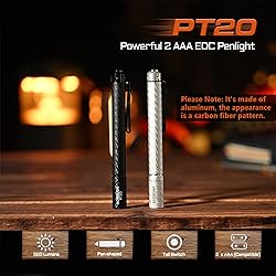ACEBEAM PT20 2 AAA EDC Flashlight Rechargeable, 500