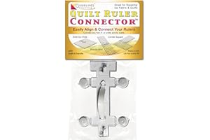 Guidelines4quilting - Quilt Ruler Connector/Handle for Rulers and Templates - Alignment Tabs and Lip Edge for Perfect Alignment - Unbreakable - Left-Handed Friendly - Suction Cups - Built-in Handle