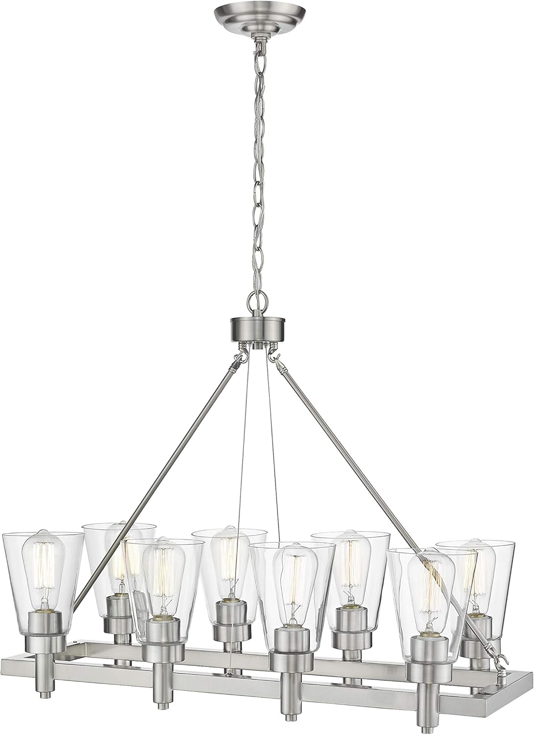Best Brushed Nickel Chandelier Lighting, 20-24 Inches Wide