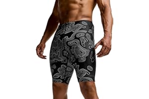 TSLA Men's Athletic Training Swimsuit Jammers, Endurance Racing Swim Trunks, Quick Dry UPF 50+ Sun Protection Swim Shorts