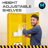 Horison Industries COSHH Cabinet 1830x610x457mm Fireproof Lockable Metal Storage view 6